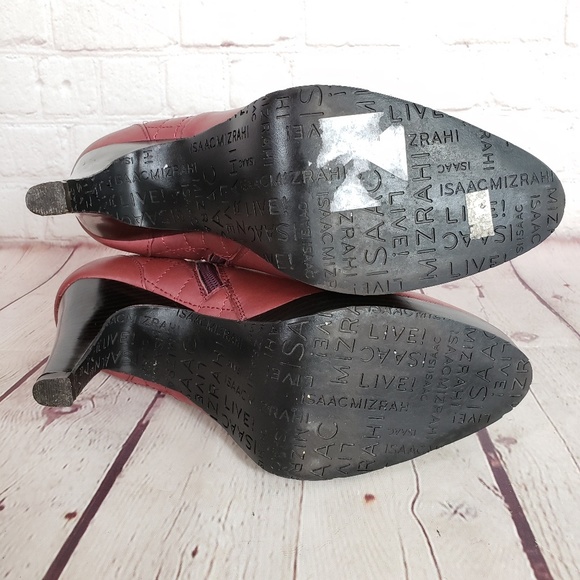 Isaac Mizrahi Burgundy Red Wine Boots - Picture 6 of 8